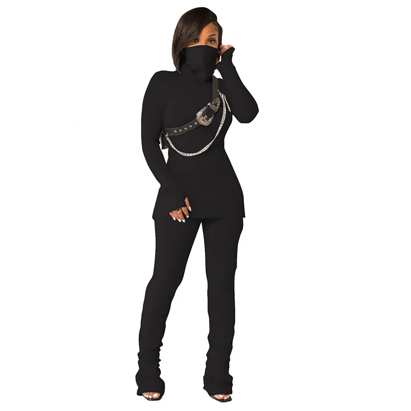 Solid Color Long Sleeve Tshirts with Face Mask And Stacked Sweatpants Women Two Piece Outfits Casual Plus Size Clothing
Solid Color Long Sleeve Tshirts with Face Mask And Stacked Sweatpants Women Two Piece Outfits Casual Plus Size Clothing
