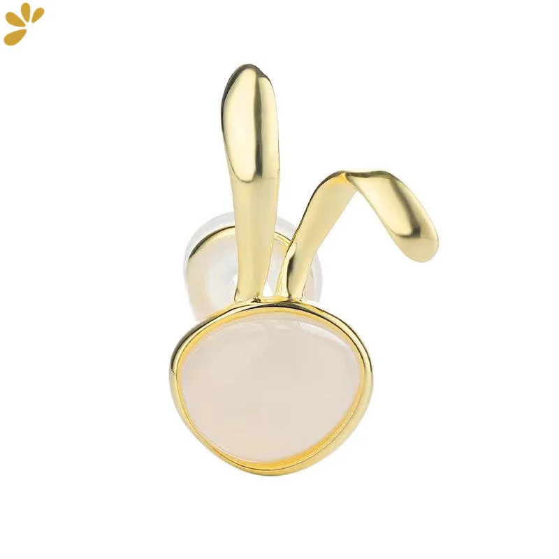 Single Piece S925 Silver Gold Plated Jade Rabbit Clip Earring For Women Girls Korean Style Fashion Unique Unusual Cute Earring
Single Piece S925 Silver Gold Plated Jade Rabbit Clip Earring For Women Girls Korean Style Fashion Unique Unusual Cute Earring