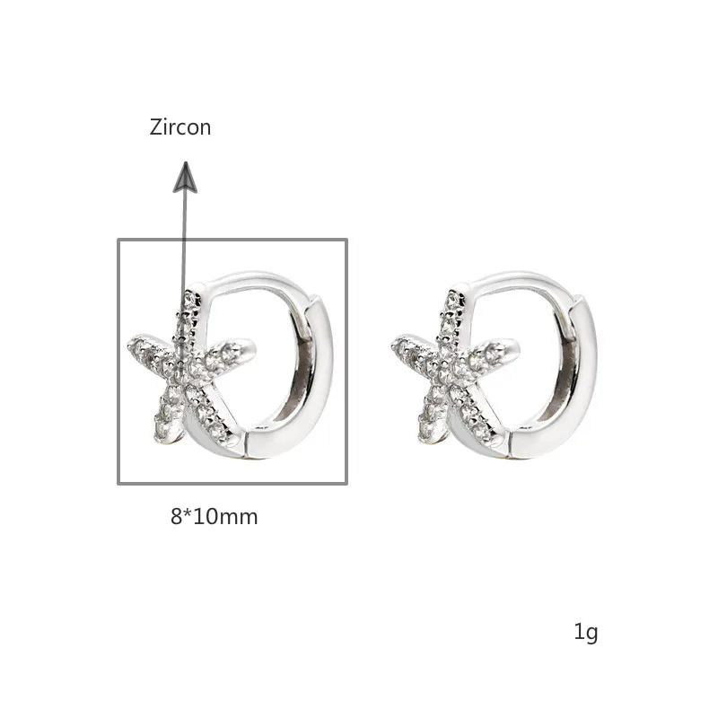 Starfish Hoop Earrings For Women Real 925 Sterling Silver Fine Jewelry Cubic Zirconia Earings Fashion Jewelry Huggies Flyleaf
Starfish Hoop Earrings For Women Real 925 Sterling Silver Fine Jewelry Cubic Zirconia Earings Fashion Jewelry Huggies Flyleaf