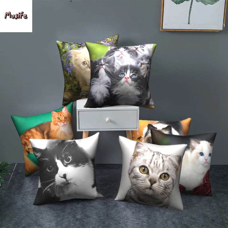 Cute Cats Pillowcases Anilmals Pattern Throw Pillow Covers for Home Sofa Polyester Decorative Cushion Cover 45*45cm
Cute Cats Pillowcases Anilmals Pattern Throw Pillow Covers for Home Sofa Polyester Decorative Cushion Cover 45*45cm