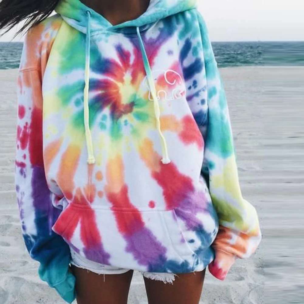 Women Hoodie Drawstring Sweatshirt Autumn Winter Ladies Baggy Hooded Sweatshirts Jumper Pull Femme Tie Dyeing Coat
Women Hoodie Drawstring Sweatshirt Autumn Winter Ladies Baggy Hooded Sweatshirts Jumper Pull Femme Tie Dyeing Coat