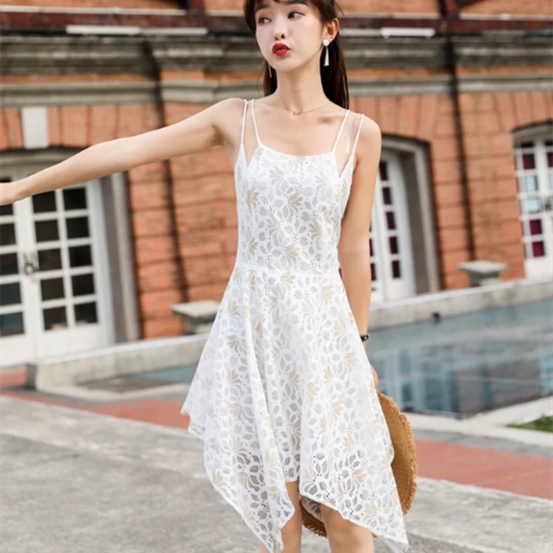 Beach Skirt Vestidos Back and High Loin Lace Asymmetry White Hollow Lace Sexy Ladies Women Beach Dress Beachwear Summer Holiday
Beach Skirt Vestidos Back and High Loin Lace Asymmetry White Hollow Lace Sexy Ladies Women Beach Dress Beachwear Summer Holiday