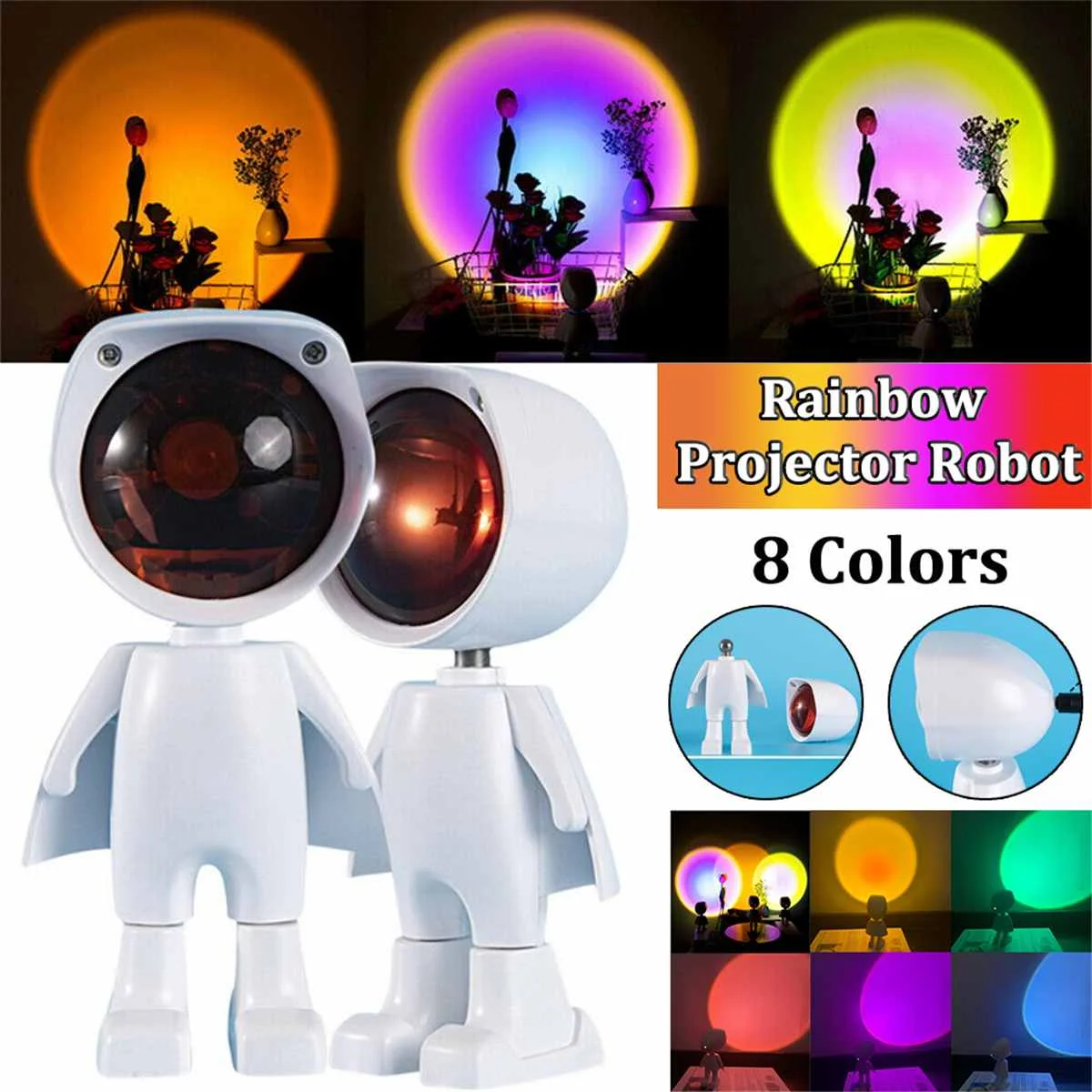 USB Bedside Table Lamp powered toy night light robot lamp bedroom Toilet Lamp Neon Light projector lamp LED Atmosphere Light 
USB Bedside Table Lamp powered toy night light robot lamp bedroom Toilet Lamp Neon Light projector lamp LED Atmosphere Light