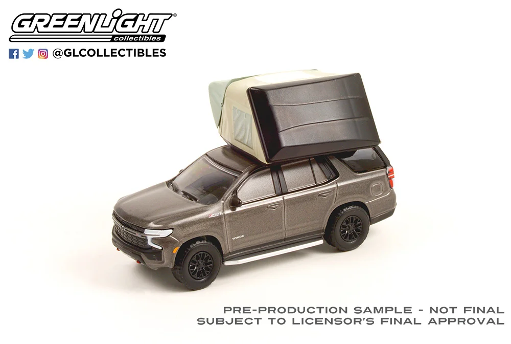 1/64 GREENLIGHT 2021 Chevrolet Tahoe Z71 с коллекцией палатки для кемпинга из литого сплава
1/64 GREENLIGHT 2021 Chevrolet Tahoe Z71 с коллекцией палатки для кемпинга из литого сплава