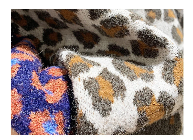 CA 2021 Spring Women O-Neck Sweater Leopard Print Fashion Sweater Loose Style Knitted Casual Women Pullovers Pull Femme Jumpers
CA 2021 Spring Women O-Neck Sweater Leopard Print Fashion Sweater Loose Style Knitted Casual Women Pullovers Pull Femme Jumpers