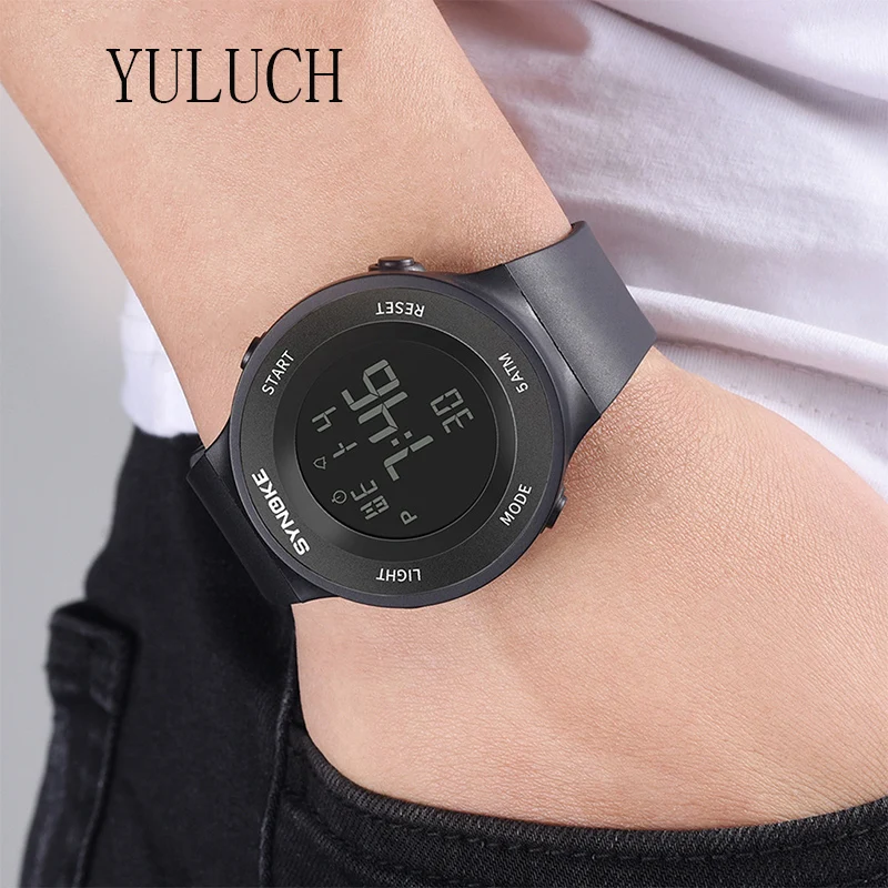 YULUCH Men college electronic watch men's waterproof LED luminous simple trend watch sports detachable strap
YULUCH Men college electronic watch men's waterproof LED luminous simple trend watch sports detachable strap