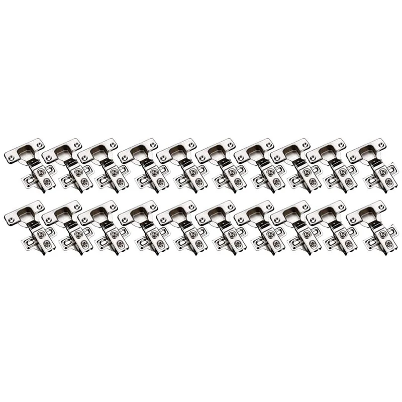 20 PCS Soft Close Satin Nickel Cabinet Door Hinges for Full Overlay Cupboard, 110 Degree Opening Angle, Concealed
20 PCS Soft Close Satin Nickel Cabinet Door Hinges for Full Overlay Cupboard, 110 Degree Opening Angle, Concealed