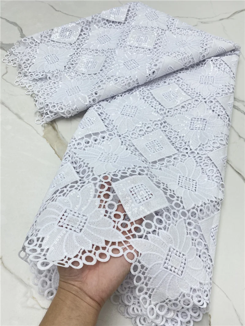 PGC White African Sequins Lace Fabric 2021 High Quality Embroidery French Tulle Nigerian Lace Fabric For Wedding Dress YA4293B-6
PGC White African Sequins Lace Fabric 2021 High Quality Embroidery French Tulle Nigerian Lace Fabric For Wedding Dress YA4293B-6