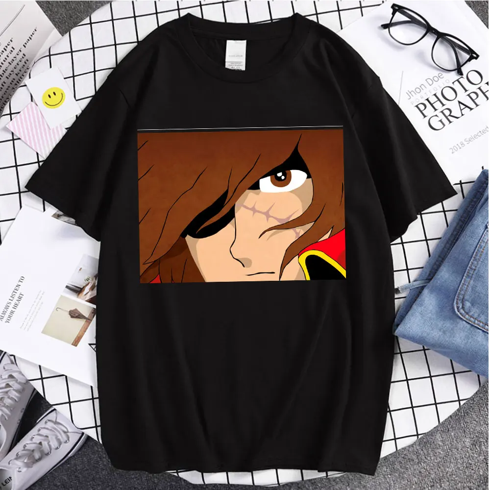 2021 Summer T Shirts Space Pirate Captain Harlock Print Hot Sale Tee Cotton Couple Streetwears Comfortable Popular Style T-shirt
2021 Summer T Shirts Space Pirate Captain Harlock Print Hot Sale Tee Cotton Couple Streetwears Comfortable Popular Style T-shirt
