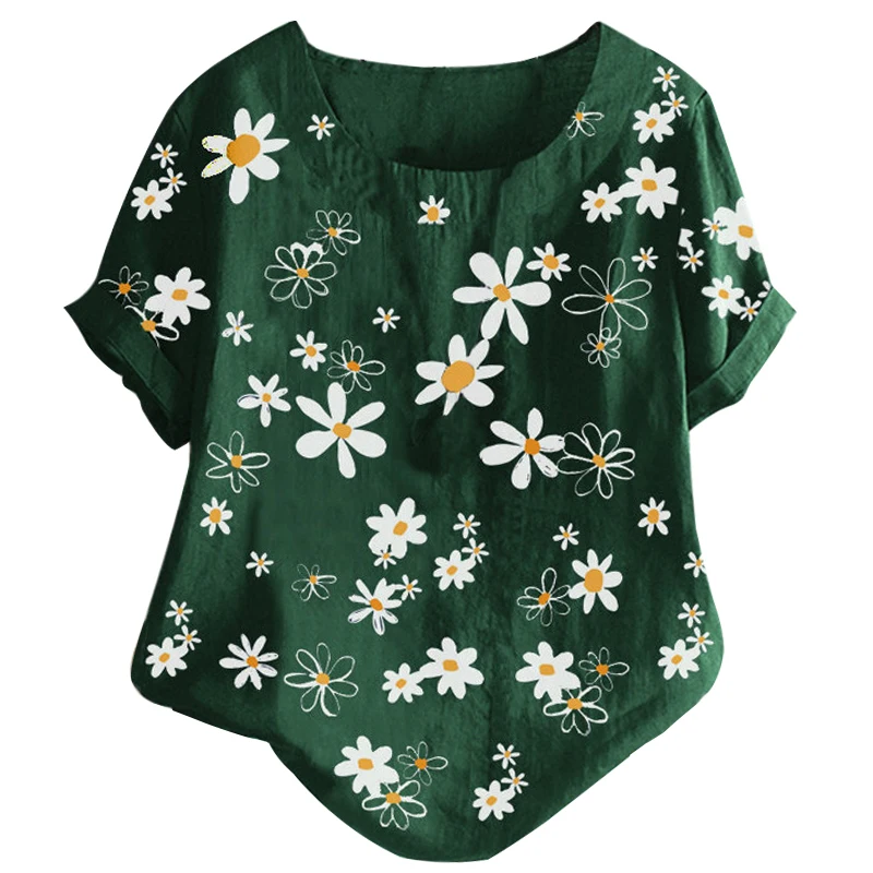 Floral Prints O Neck Short Sleeve T Shirt Women Loose Casual Holiday Streetwear Plus Size Tops Female Work Wear Tee Shirt
Floral Prints O Neck Short Sleeve T Shirt Women Loose Casual Holiday Streetwear Plus Size Tops Female Work Wear Tee Shirt