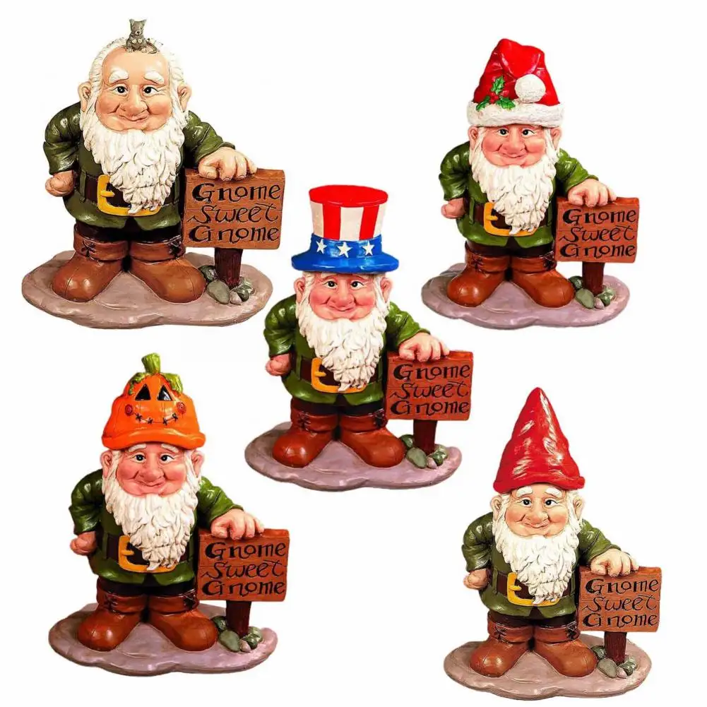 Portable 5Pcs/Set Funny Home Yard Fence Gnome Figurines Exquisite Figurines Gnome Pattern for Farmhouse
Portable 5Pcs/Set Funny Home Yard Fence Gnome Figurines Exquisite Figurines Gnome Pattern for Farmhouse