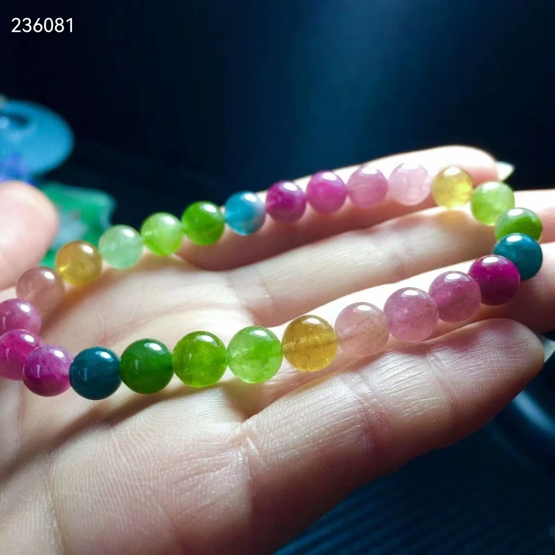 Genuine Natural Colorful Tourmaline Clear Round Beads Bracelet 7mm Women Crystal Jewelry Tourmaline Genuine AAAAAA
Genuine Natural Colorful Tourmaline Clear Round Beads Bracelet 7mm Women Crystal Jewelry Tourmaline Genuine AAAAAA
