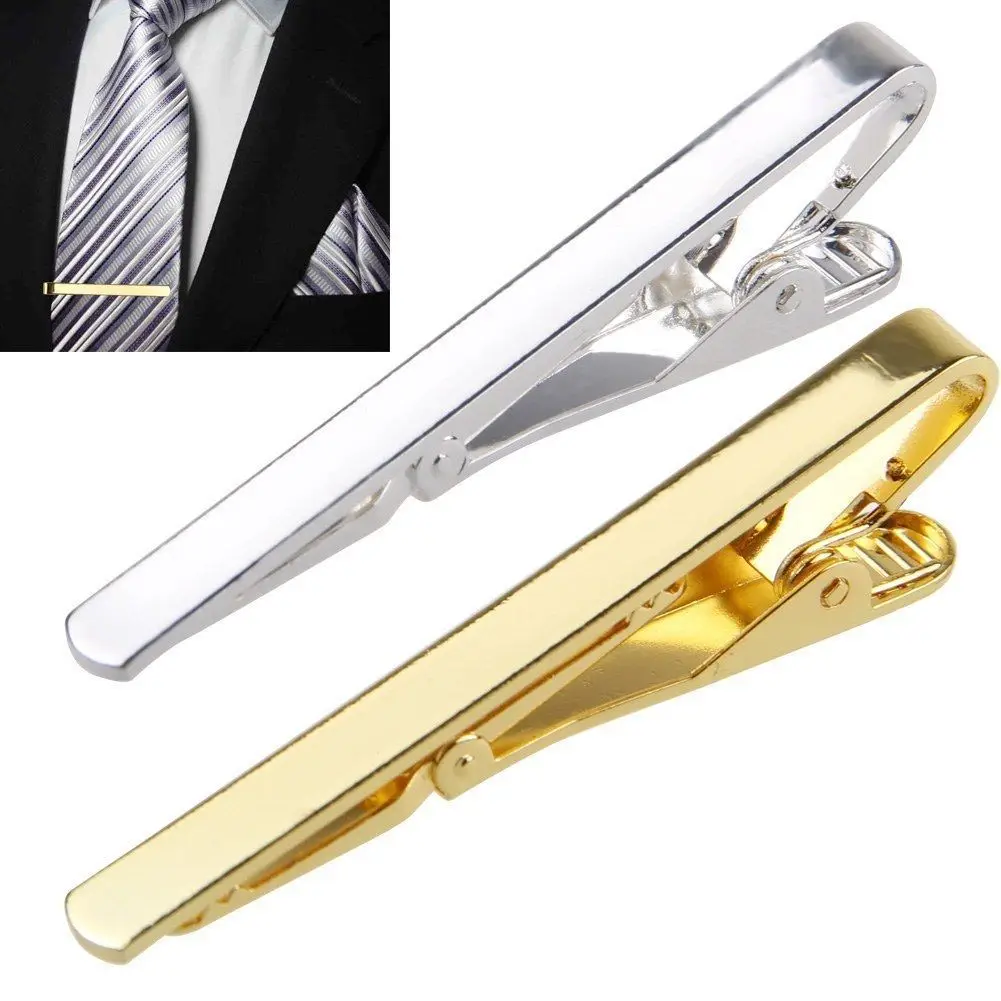 

Men Metal Silver Gold Simple Necktie Tie Bar Clasp Clip Clamp Pin Men Stainless Steel For Business Ma Necktie Tie Clasps