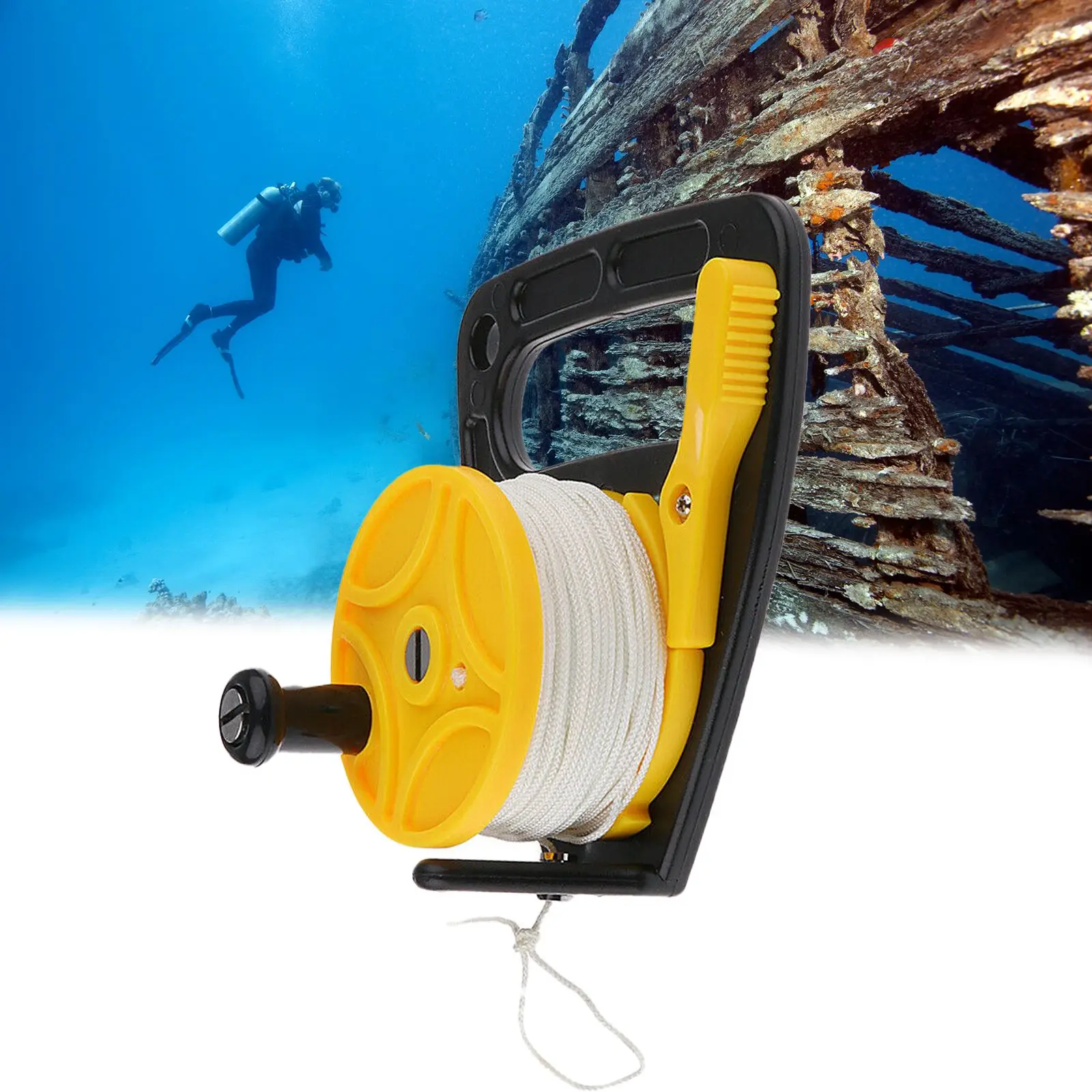 Scuba Diving Reel Finger Spool Reel 46M/150.9Ft With Handle Stopper 2 Colors Line Bolt Safe Drift Diving Equipment Accessories
Scuba Diving Reel Finger Spool Reel 46M/150.9Ft With Handle Stopper 2 Colors Line Bolt Safe Drift Diving Equipment Accessories