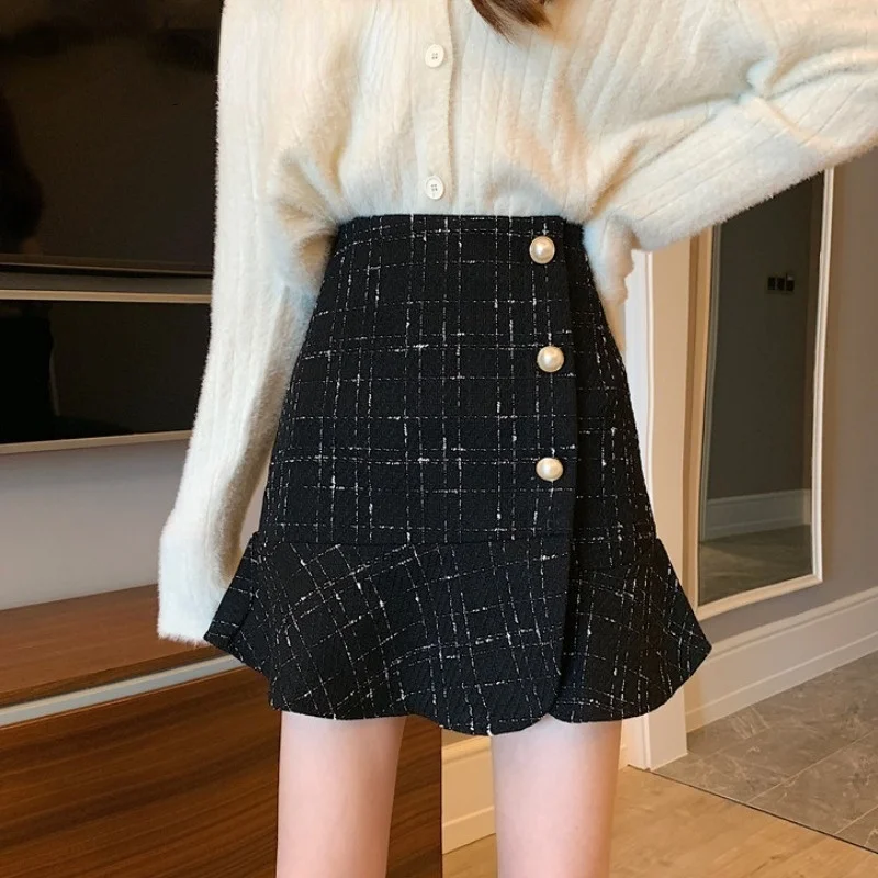 Skirt Women's Korean Autumn New Black Mermaid High Waist Ruffle Skirt Slim Winter Retro Fashion Women's Skirt Mini All-match
Skirt Women's Korean Autumn New Black Mermaid High Waist Ruffle Skirt Slim Winter Retro Fashion Women's Skirt Mini All-match