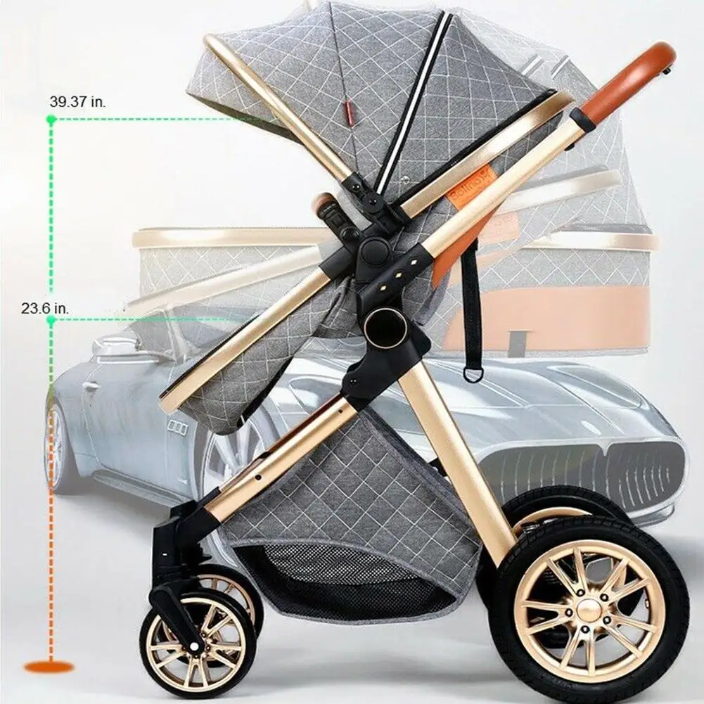 Baby Stroller 3 in 1 Royal Luxury High Landscape Folding Kinderwagen Pram Baby Carriage Portable Travel Baby Carriage 3 Colors
Baby Stroller 3 in 1 Royal Luxury High Landscape Folding Kinderwagen Pram Baby Carriage Portable Travel Baby Carriage 3 Colors