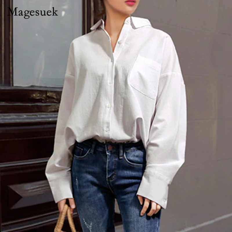 New Autumn and Spring Fashion Shirt Women Solid Turn-down Collar Women's Long Sleeve Shirt Casual Office Lady Loose Tops 18336
New Autumn and Spring Fashion Shirt Women Solid Turn-down Collar Women's Long Sleeve Shirt Casual Office Lady Loose Tops 18336