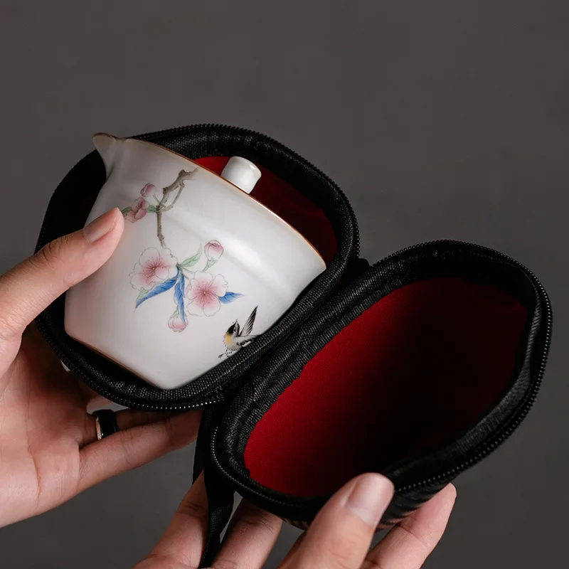 Chinese Tea set Ceramic Portable Teapot Set Outdoor Travel Gaiwan Tea Cups of Tea Ceremony Teacup Fine Gifts
Chinese Tea set Ceramic Portable Teapot Set Outdoor Travel Gaiwan Tea Cups of Tea Ceremony Teacup Fine Gifts