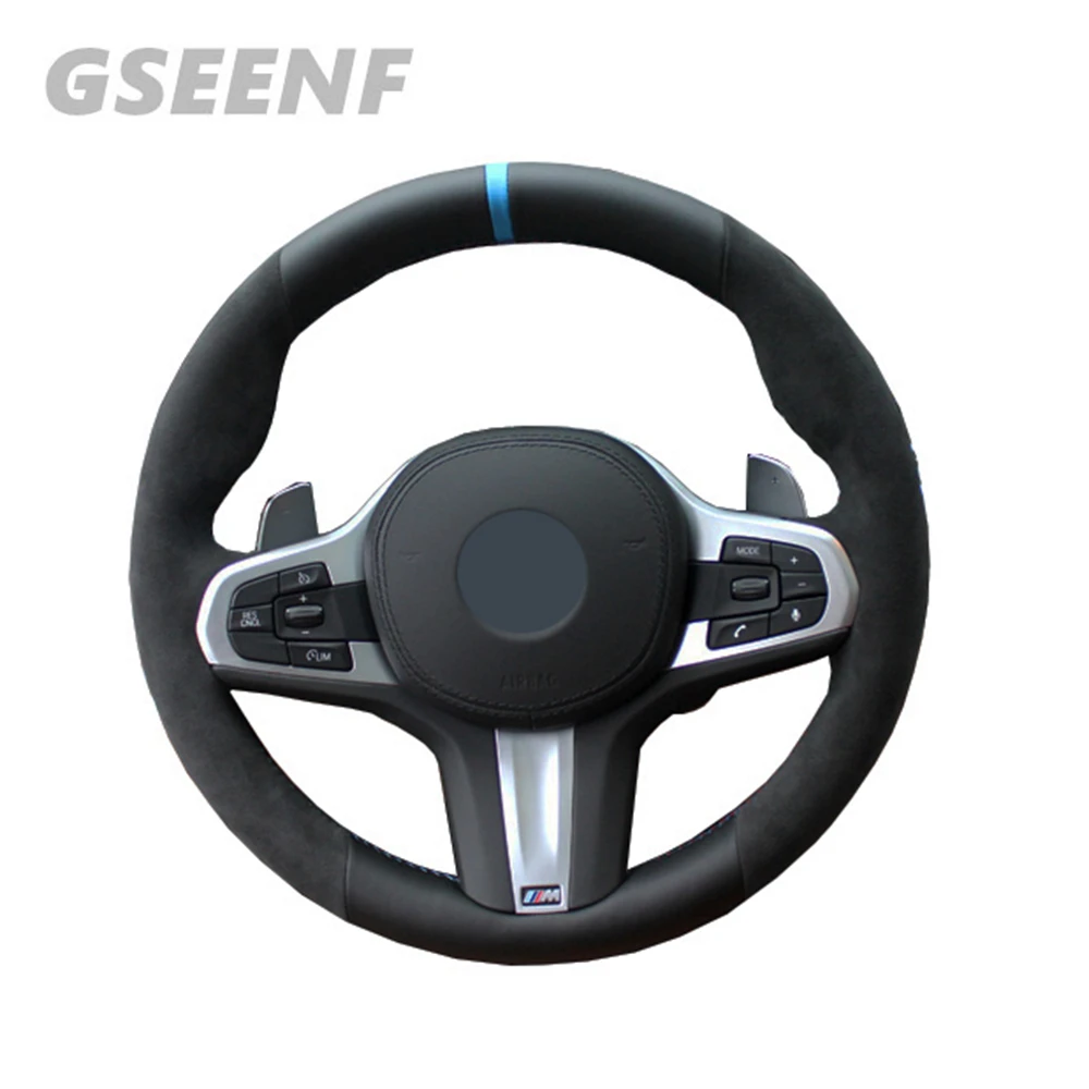 Car Steering Wheel Cover For BMW M Sport G30 G31 G32 G20 G21 X7 G07 Z4 G29 G11 G12 X3 G01 Black Hand-stitched Suede
Car Steering Wheel Cover For BMW M Sport G30 G31 G32 G20 G21 X7 G07 Z4 G29 G11 G12 X3 G01 Black Hand-stitched Suede