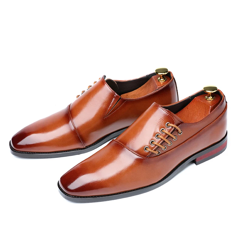 2020 Newest StyleMen Leather Shoes Formal Dress Wedding Shoes Red Wine British Style Business Office Lace-Up Leather Loafers
2020 Newest StyleMen Leather Shoes Formal Dress Wedding Shoes Red Wine British Style Business Office Lace-Up Leather Loafers