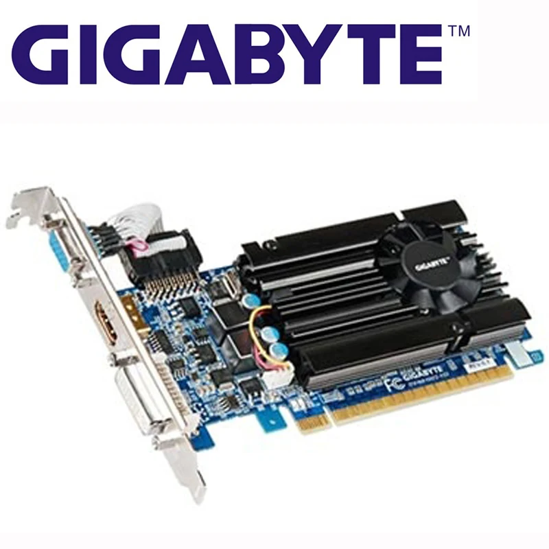 

GIGABYTE GT 610 1GB Graphics Cards GV-N610D3-1GI 64Bit GDDR3 Video Card for nVIDIA Geforce GT610 1GB HDMI Dvi VGA Cards Used