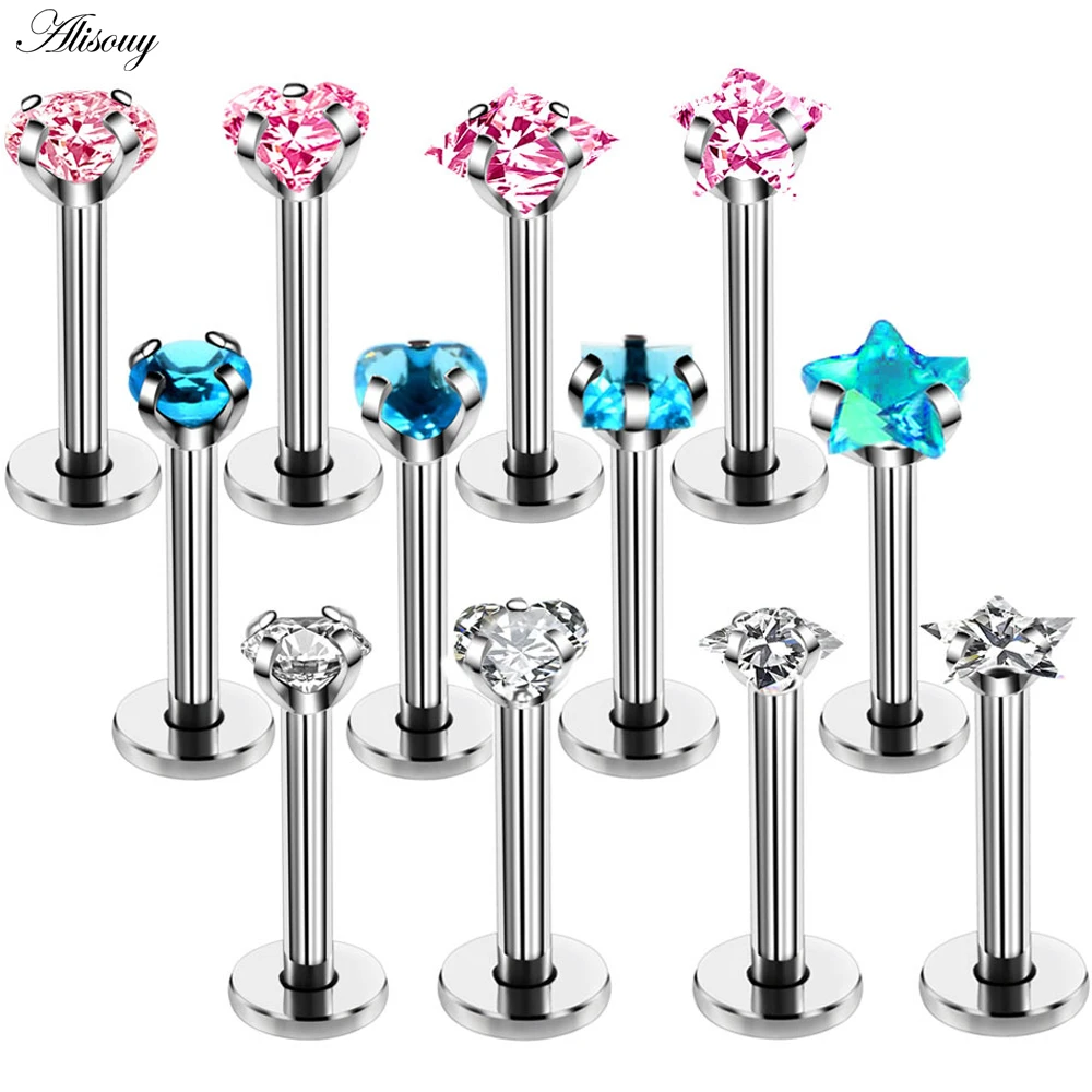 1Pc Titanium Silver Color Labret Lip Ring Zircon Anodized Internally Threaded Prong Gem Monroe 16G Tragus Helix Ear Piercing
1Pc Titanium Silver Color Labret Lip Ring Zircon Anodized Internally Threaded Prong Gem Monroe 16G Tragus Helix Ear Piercing