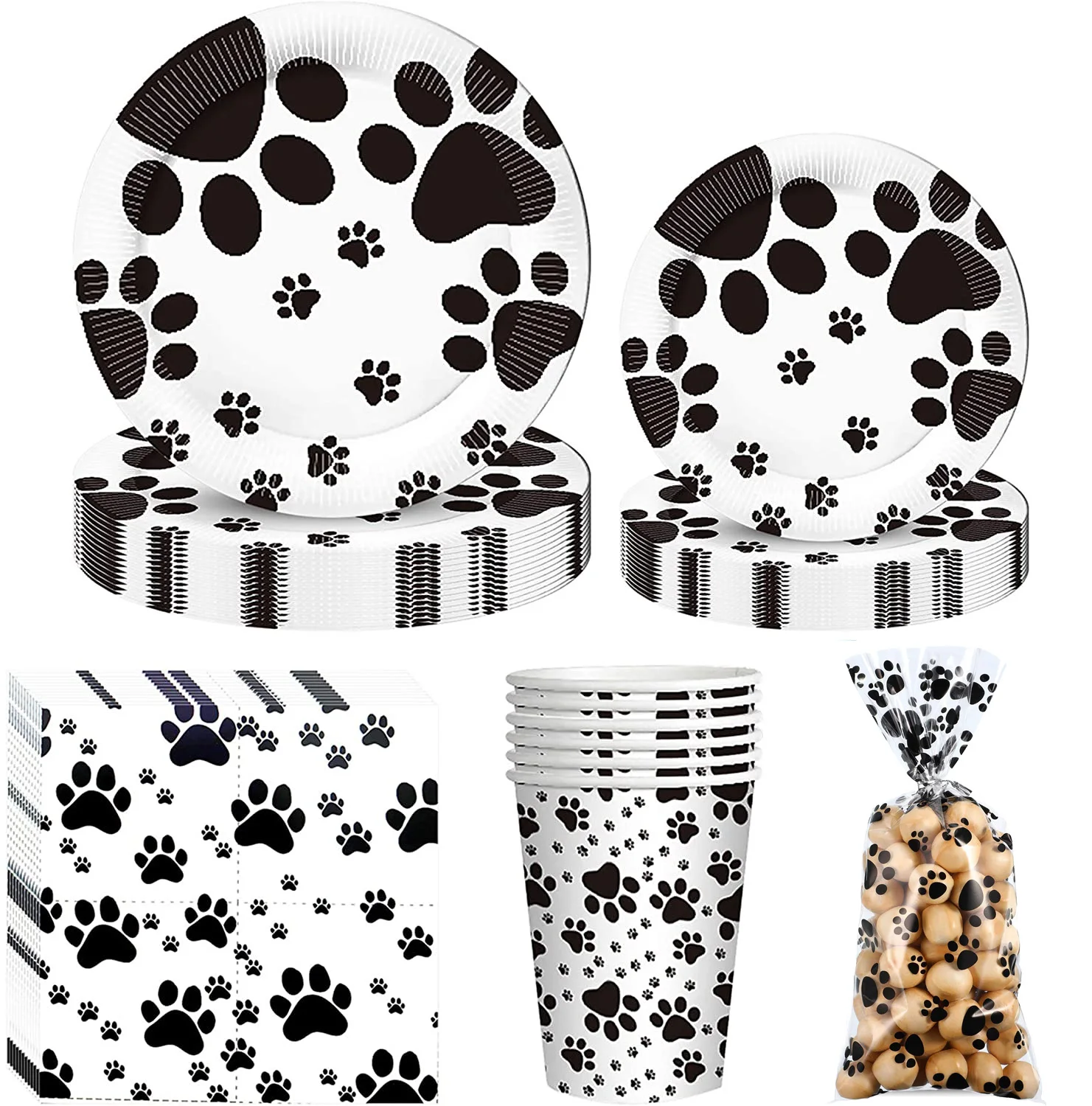Dog Paw Prints Birthday Party Supplies Dog Disposable Tableware Paw Prints Plates Cups Napkins for Baby Shower Decorations
Dog Paw Prints Birthday Party Supplies Dog Disposable Tableware Paw Prints Plates Cups Napkins for Baby Shower Decorations