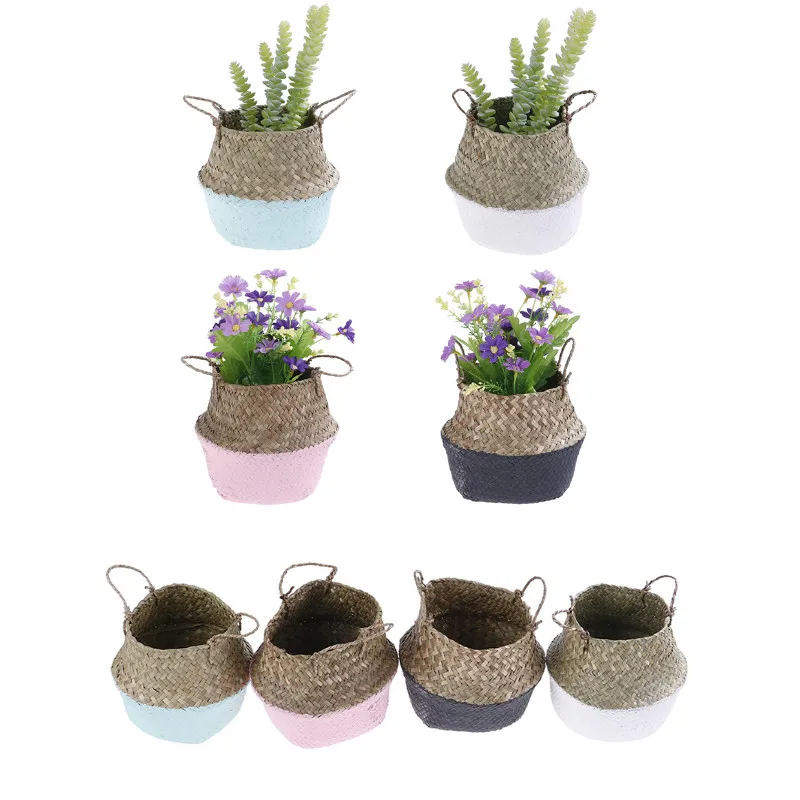 New Handmade Wicker Basket Bamboo Seagrass Flower Pot Storage Basket Foldable Straw Patchwork Rattan Seagrass Belly Garden Decor
New Handmade Wicker Basket Bamboo Seagrass Flower Pot Storage Basket Foldable Straw Patchwork Rattan Seagrass Belly Garden Decor