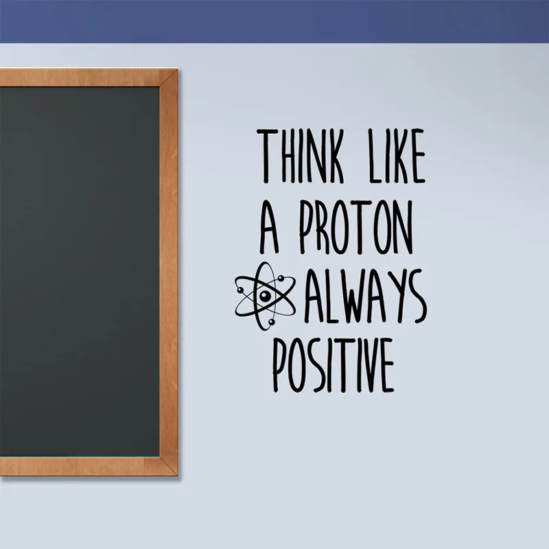 Science Decal, Think Like A Proton, Classroom Decal. Always Positive, Encouragement Motivation Wall Words SK53
Science Decal, Think Like A Proton, Classroom Decal. Always Positive, Encouragement Motivation Wall Words SK53