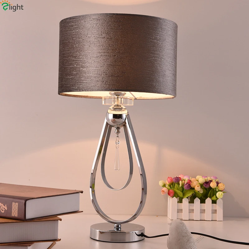 Modern Chrome Metal Led Table Bedroom Fabric Shade Led Table Lights Fixtures Living Room Led Table Light Decoration Desk Lamp
Modern Chrome Metal Led Table Bedroom Fabric Shade Led Table Lights Fixtures Living Room Led Table Light Decoration Desk Lamp