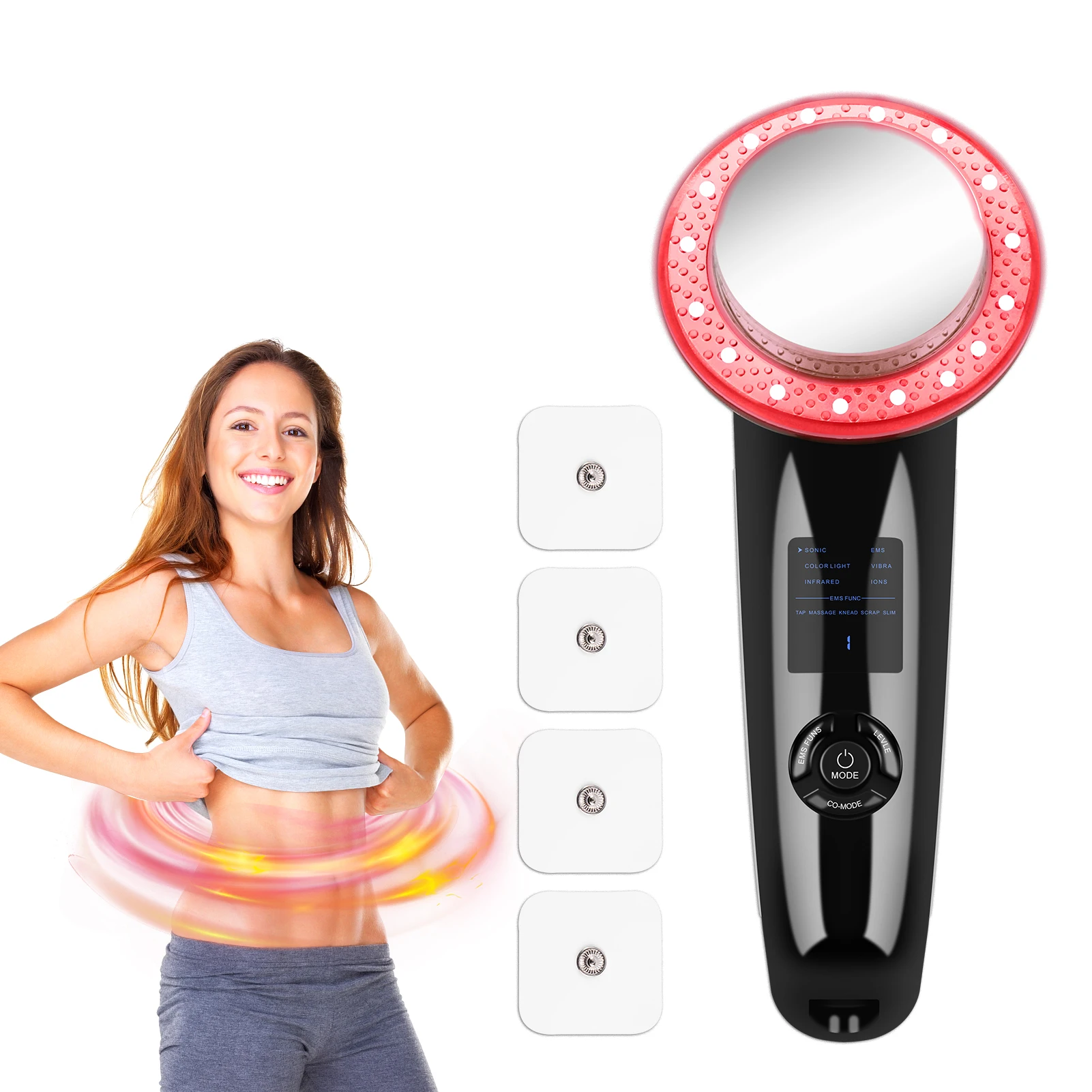 

6 In1 EMS Infrared Body Slimming Massager Ultrasound Cavitation Machine Electric Anti-cellulite Massager Weight Loss Fat Burning