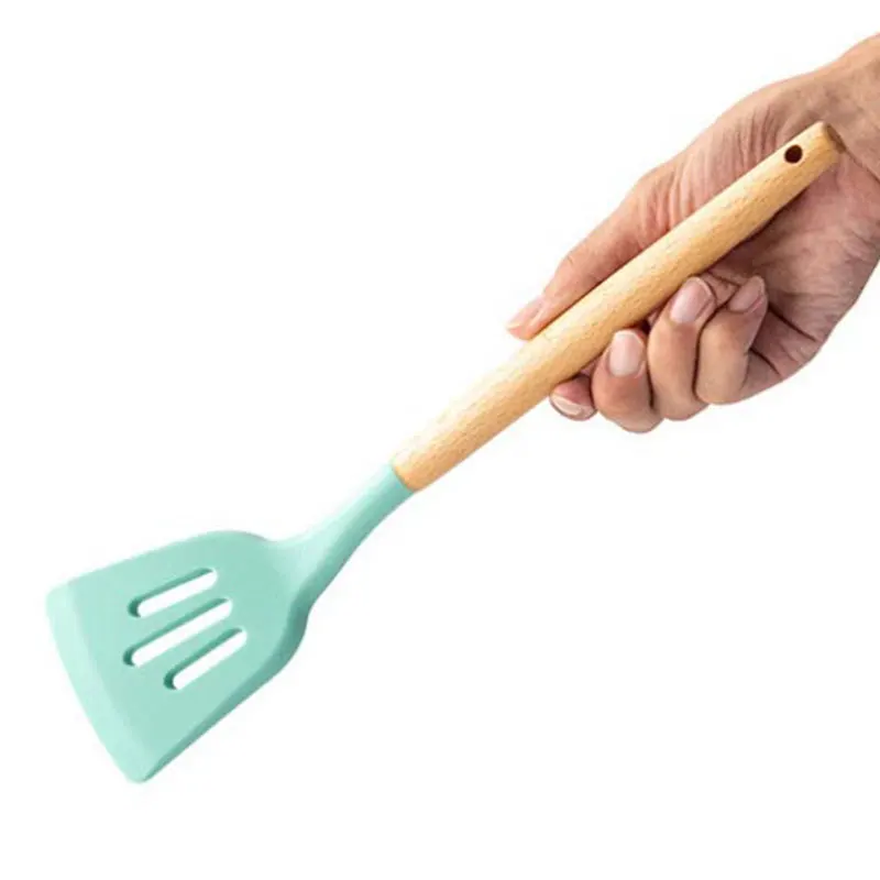 9 PCS Silicone Cooking Utensils Set Non-stick Spatula Shovel Wooden Handle Cooking Tools Set With Storage Box Kitchen Tools Set 
9 PCS Silicone Cooking Utensils Set Non-stick Spatula Shovel Wooden Handle Cooking Tools Set With Storage Box Kitchen Tools Set