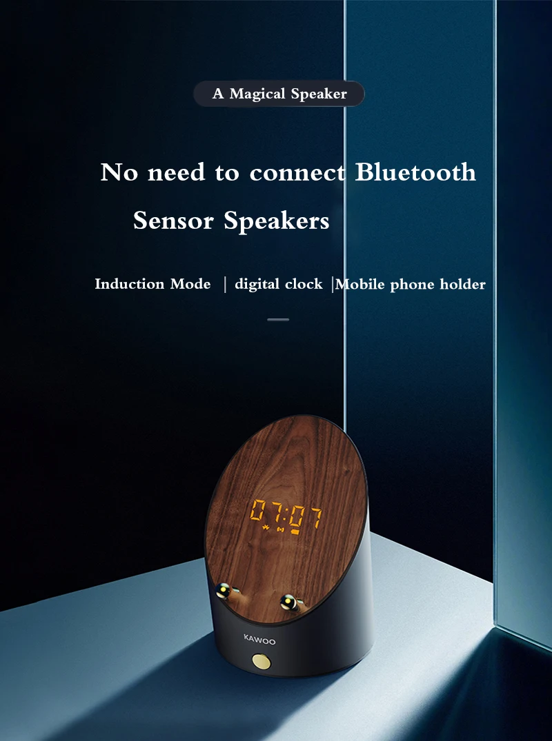 Portable Wooden Bluetooth Speaker Smart Sensor Phone Holder Wireless Alarm Clock Lossless Surround Sound Subwoofer Music Center
Portable Wooden Bluetooth Speaker Smart Sensor Phone Holder Wireless Alarm Clock Lossless Surround Sound Subwoofer Music Center