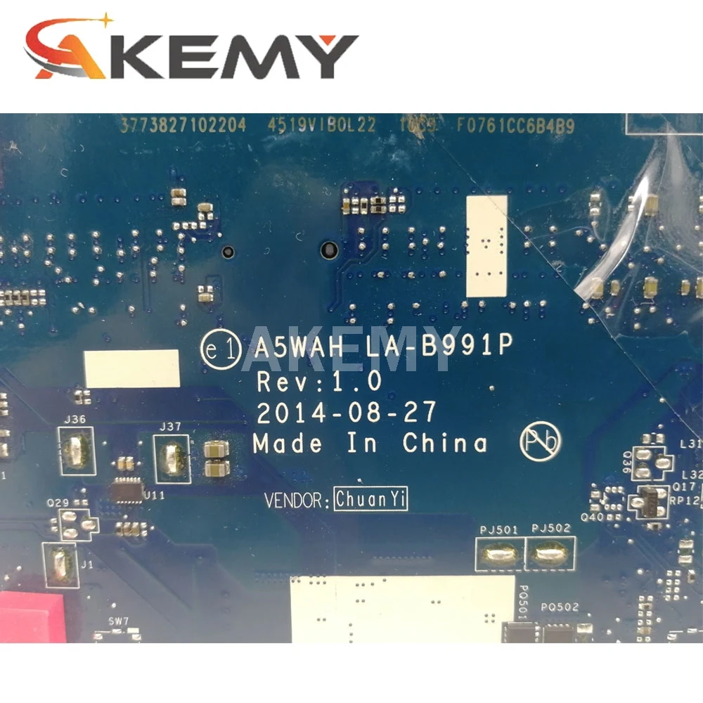 Akemy Laptop Motherboard For ACER Aspire E5-531 i5-5200U Mainboard LA-B991P SR23Y N15V-GM-S-A2 DDR3
Akemy Laptop Motherboard For ACER Aspire E5-531 i5-5200U Mainboard LA-B991P SR23Y N15V-GM-S-A2 DDR3