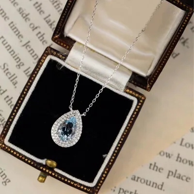 Blue Water Drop Necklace Women's 2021 New Simple Light Luxury Micro-Inlaid Sapphire Necklace Luxury Jewelry Valentine's Day Gift
Blue Water Drop Necklace Women's 2021 New Simple Light Luxury Micro-Inlaid Sapphire Necklace Luxury Jewelry Valentine's Day Gift