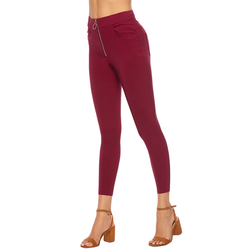 Women Slim Pant Solid Color Zipper High Waist Pencil Pants 2019 Hot Sale Women Fashion Casual Trousers
Women Slim Pant Solid Color Zipper High Waist Pencil Pants 2019 Hot Sale Women Fashion Casual Trousers