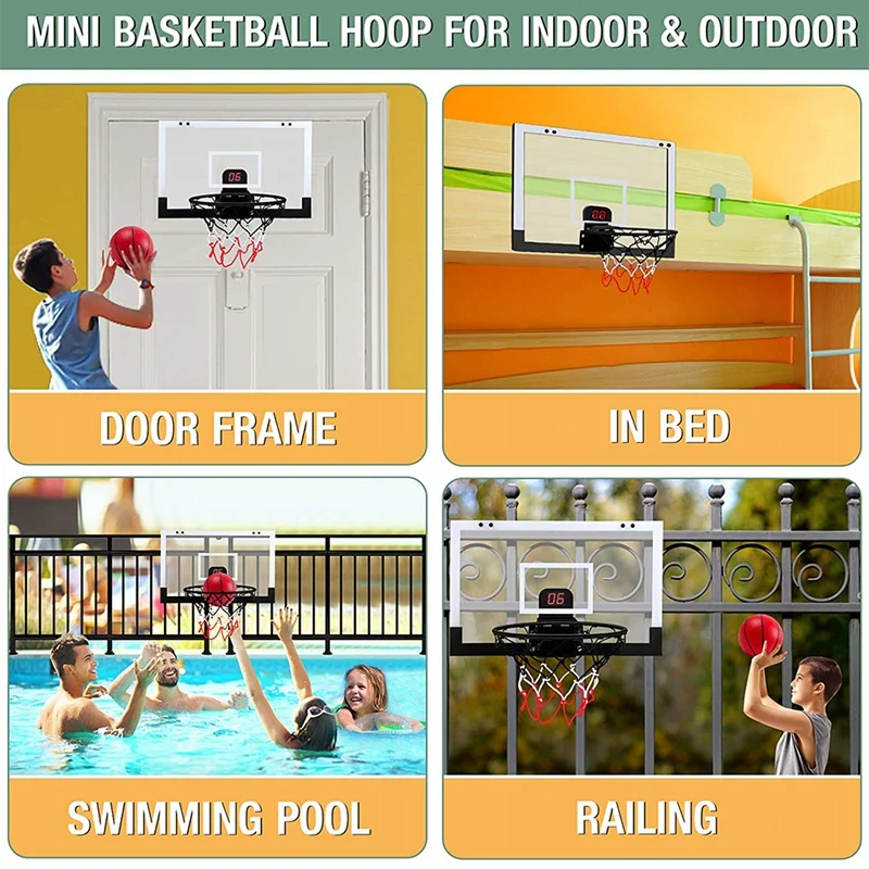 Basketball Hoop, Indoor Mini Basketball Toy, Gift for Kids Boys Girls Teens Adults, over the Door, Window
Basketball Hoop, Indoor Mini Basketball Toy, Gift for Kids Boys Girls Teens Adults, over the Door, Window