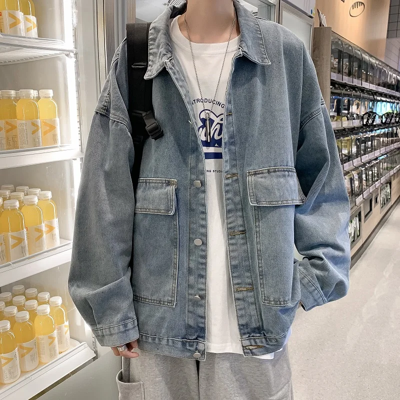 Denim Jacket Men Style Buttons Casual Streetwear Coat Jackets Men Style Youthful Vitality Hip Hop Mens Clothing Jackets BG50JS
Denim Jacket Men Style Buttons Casual Streetwear Coat Jackets Men Style Youthful Vitality Hip Hop Mens Clothing Jackets BG50JS