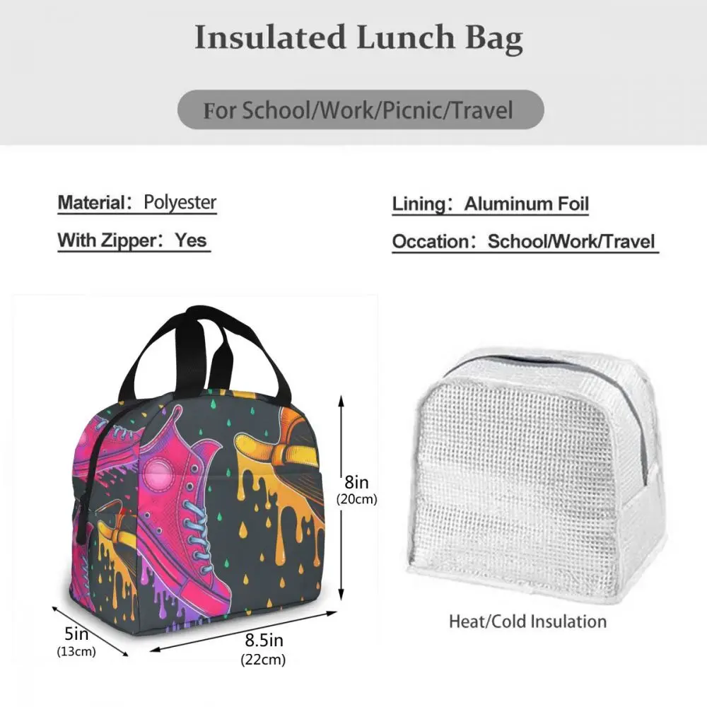 Insulated Lunch Bag Thermal Funny Hip Hop Shoes Tote Bags Cooler Picnic Food Lunch Box Bag For Kids Women Girls Men Children
Insulated Lunch Bag Thermal Funny Hip Hop Shoes Tote Bags Cooler Picnic Food Lunch Box Bag For Kids Women Girls Men Children