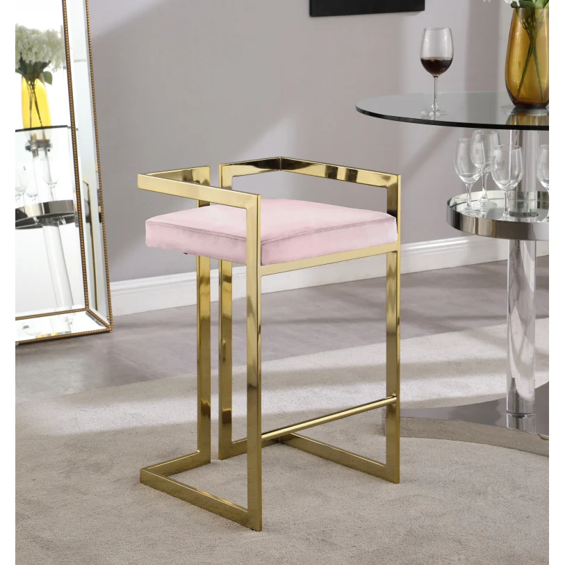 Manufacturing Factory Modern Light Luxury Velvet Steel Foot Bar Chair Stool Rose gold and silver restaurant living room
Manufacturing Factory Modern Light Luxury Velvet Steel Foot Bar Chair Stool Rose gold and silver restaurant living room