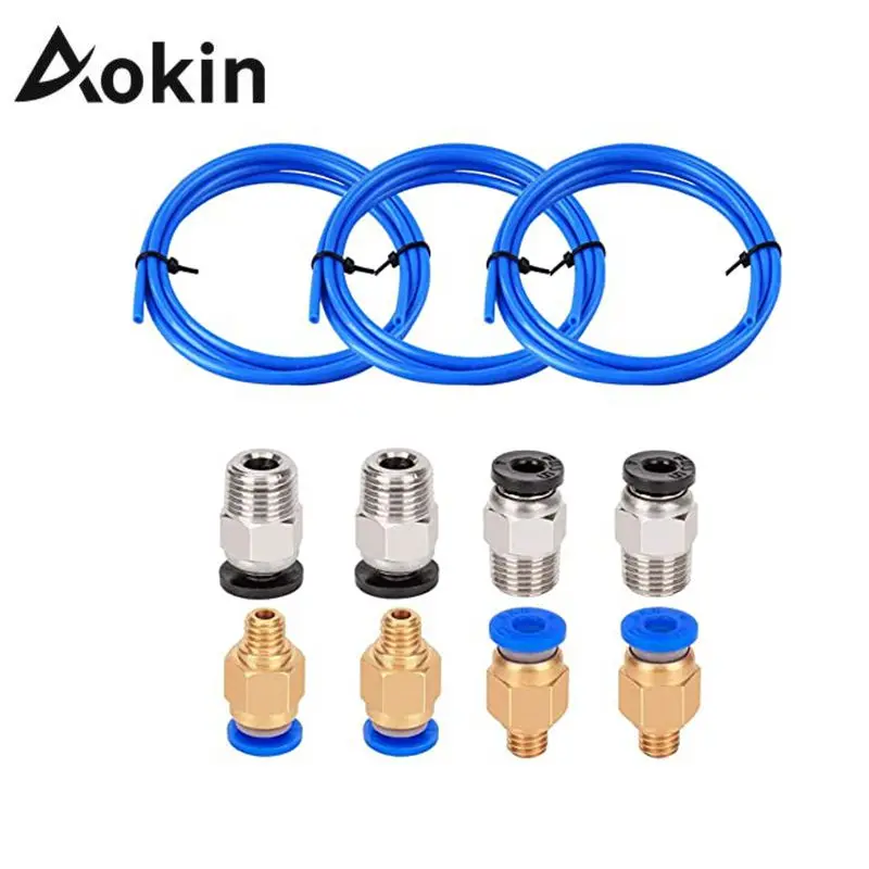 Aokin 3D Printer Bowden PTFE Tubing For 1.75mm Filament PC4-M6 PC4-M10 Pneumatic Fittings For Creality Ender 3/3 Pro/5/CR-10/10S
Aokin 3D Printer Bowden PTFE Tubing For 1.75mm Filament PC4-M6 PC4-M10 Pneumatic Fittings For Creality Ender 3/3 Pro/5/CR-10/10S