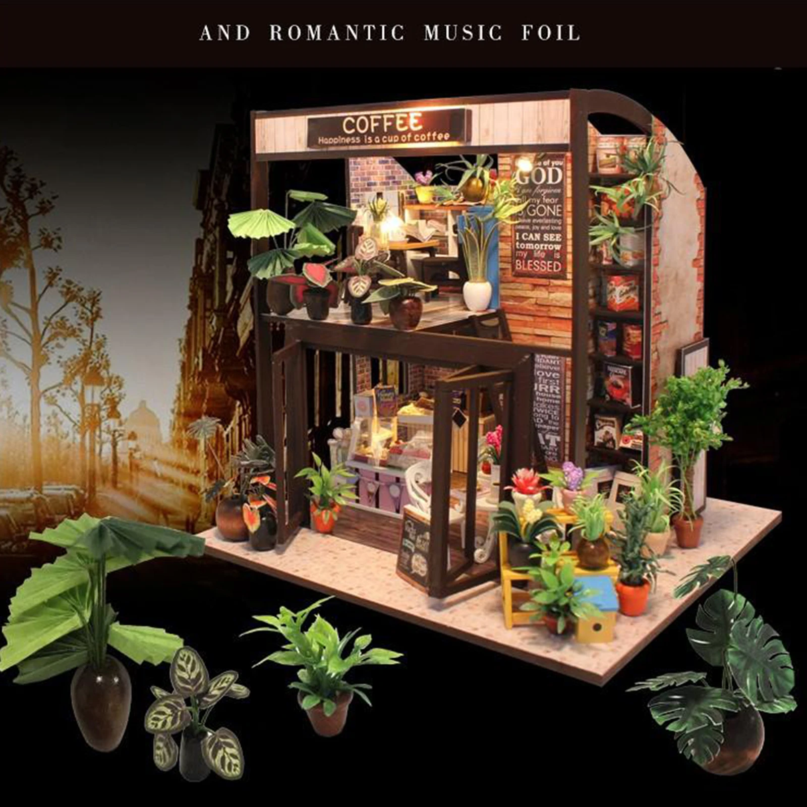 DIY Mini Dollhouse Building Kit & Dust Proof Cover for Adults Birthday Gift 
DIY Mini Dollhouse Building Kit & Dust Proof Cover for Adults Birthday Gift