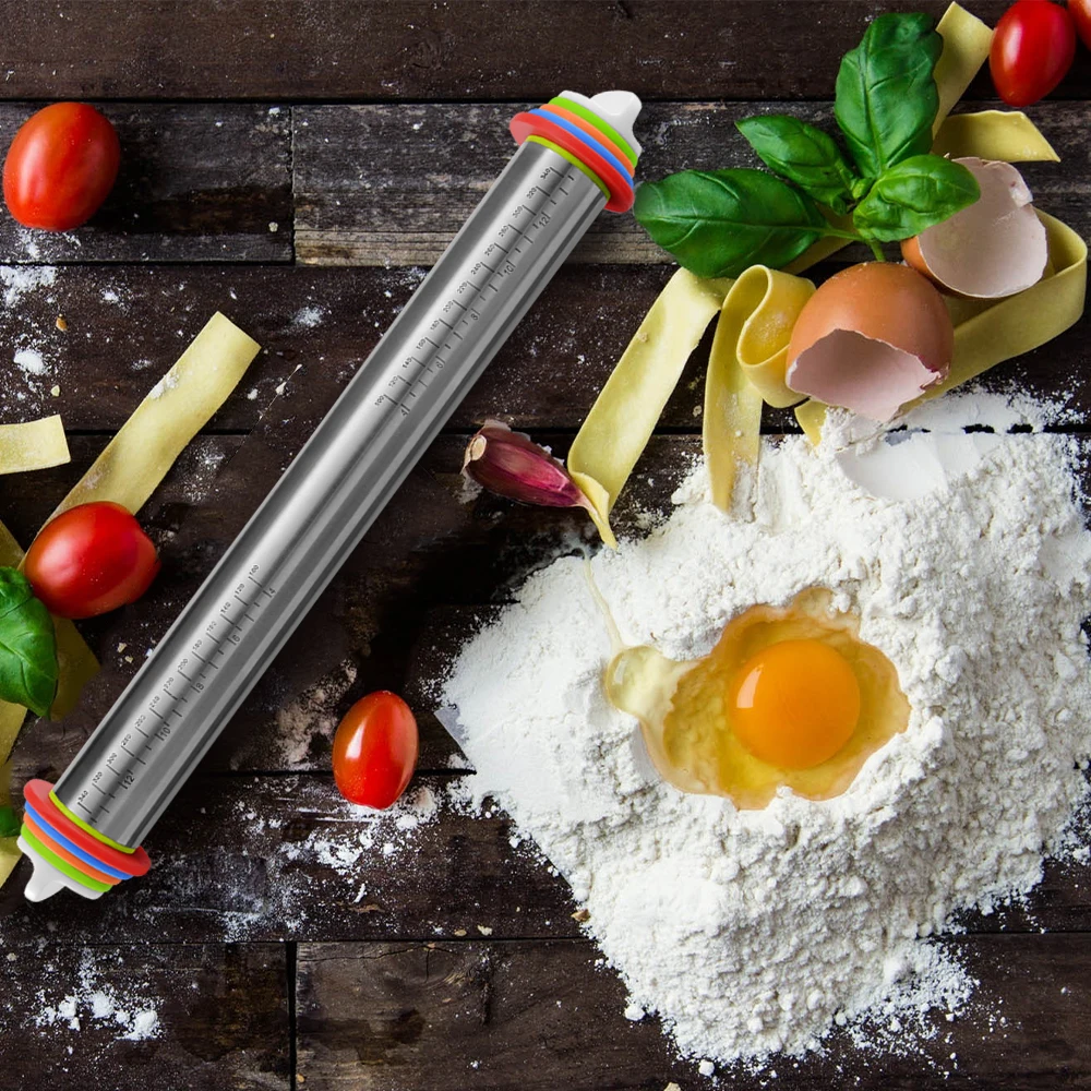 Stainless Steel Rolling Pin Easy Dough Roller Pin Labor-Saving Cake Roller Pizza Pastry Pie Baking Biscuit Fondant Cake Tools
Stainless Steel Rolling Pin Easy Dough Roller Pin Labor-Saving Cake Roller Pizza Pastry Pie Baking Biscuit Fondant Cake Tools