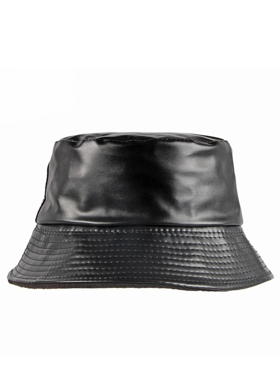Warm PU Leather Fisherman Hat Autumn and Winter Men Outdoors Leisure Flat Top Boonie Hat with Thick Plush Lady Bucket Hats
Warm PU Leather Fisherman Hat Autumn and Winter Men Outdoors Leisure Flat Top Boonie Hat with Thick Plush Lady Bucket Hats
