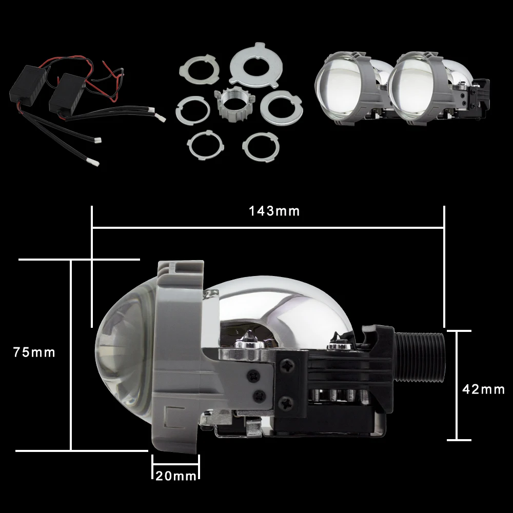 NDINGYI H4 H7 9005 9006 Projector Light 2.5 inch MINI Auto Bi LED Projector lens Headlight 90W 6000k 25000LM HID Led Bulbs XQ
NDINGYI H4 H7 9005 9006 Projector Light 2.5 inch MINI Auto Bi LED Projector lens Headlight 90W 6000k 25000LM HID Led Bulbs XQ