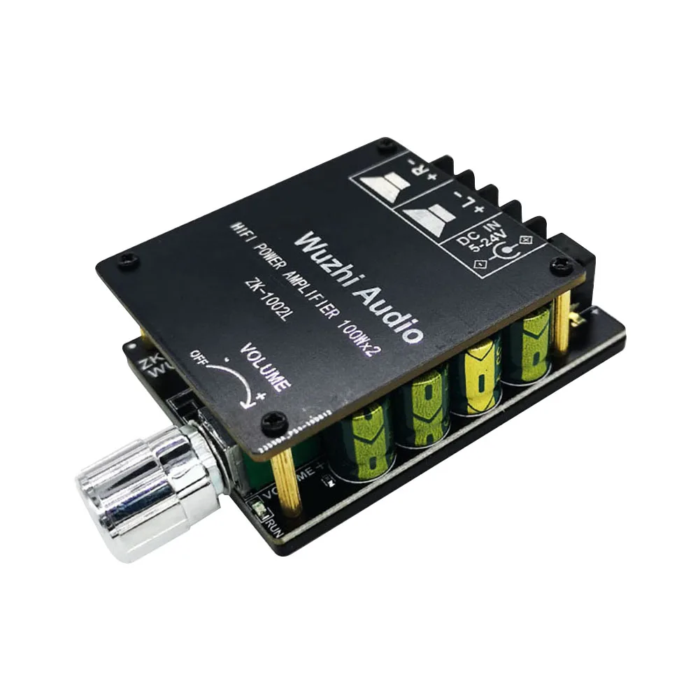ZK-1002L 1002 100WX2 TPA3116 Mini Bluetooth 5,0 Беспроводная плата цифрового усилителя звука, стерео усилитель постоянного тока 12В 24В
ZK-1002L 1002 100WX2 TPA3116 Mini Bluetooth 5,0 Беспроводная плата цифрового усилителя звука, стерео усилитель постоянного тока 12В 24В