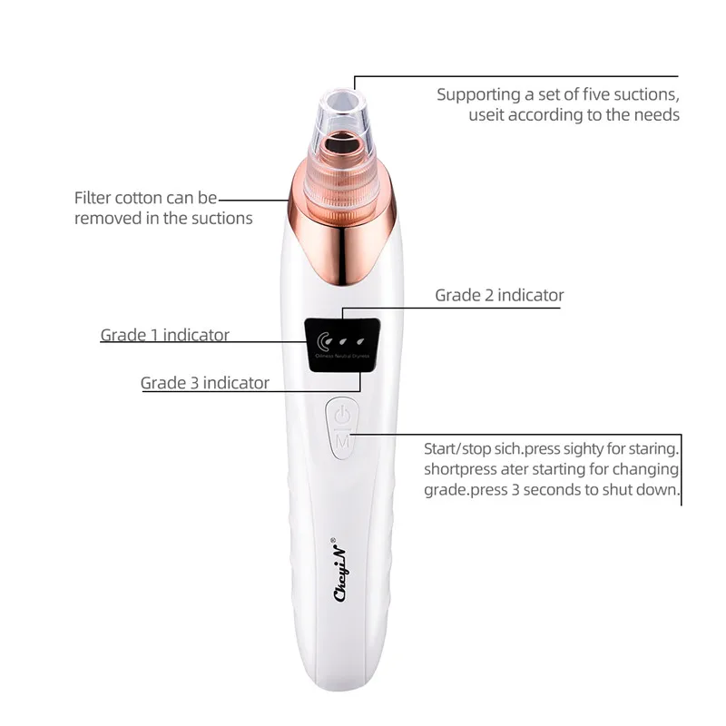 Blackhead Remover Vacuum Aspirateur Point Noir Face Skin Care Tools Nose Acne Black Dot Pimple Removal Machine Deep Pore Cleaner
Blackhead Remover Vacuum Aspirateur Point Noir Face Skin Care Tools Nose Acne Black Dot Pimple Removal Machine Deep Pore Cleaner