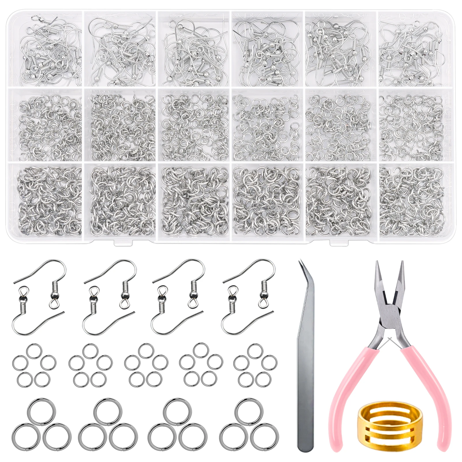Jewelry Pliers Earring Making Supplies Starter Kits Earring Hooks with Open Jump Rings for Earring Jewelry Making
Jewelry Pliers Earring Making Supplies Starter Kits Earring Hooks with Open Jump Rings for Earring Jewelry Making