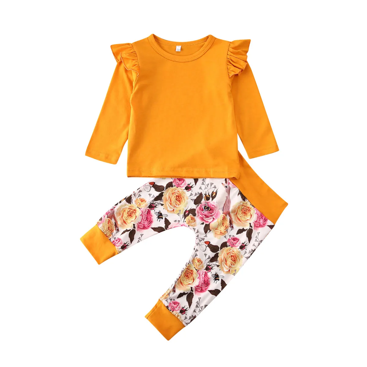 2020 Baby Fashion Spring Fall Cotton Clothes Newborn Baby Girl Ruffle Tops T-shirt + Floral Pants Leggings Outfits Outfits
2020 Baby Fashion Spring Fall Cotton Clothes Newborn Baby Girl Ruffle Tops T-shirt + Floral Pants Leggings Outfits Outfits