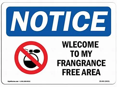 Notice Sign - Welcome to My Fragrance Free Area Notice Sign Safety 12x16 Tin Metal Signs Road Street Sign
Notice Sign - Welcome to My Fragrance Free Area Notice Sign Safety 12x16 Tin Metal Signs Road Street Sign